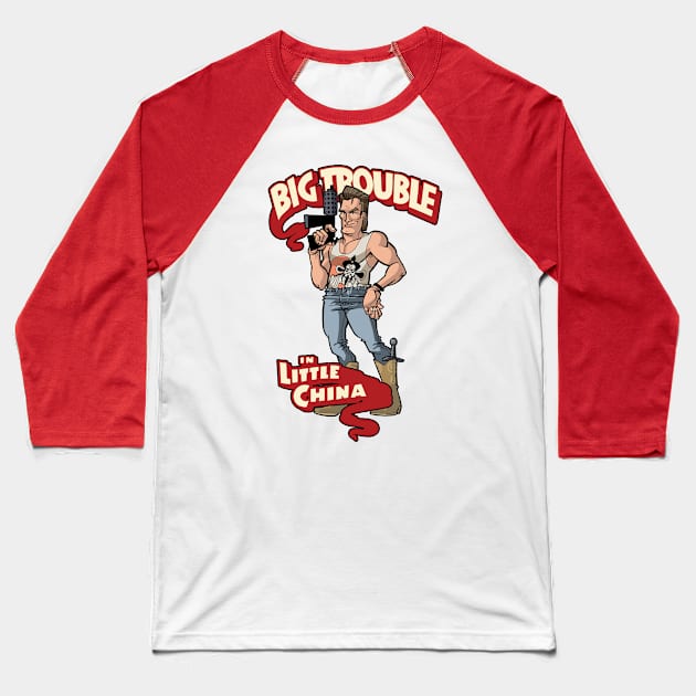 Jack has Big Trouble Baseball T-Shirt by NONOKERS